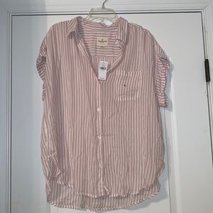 Pink striped shirt American Eagle